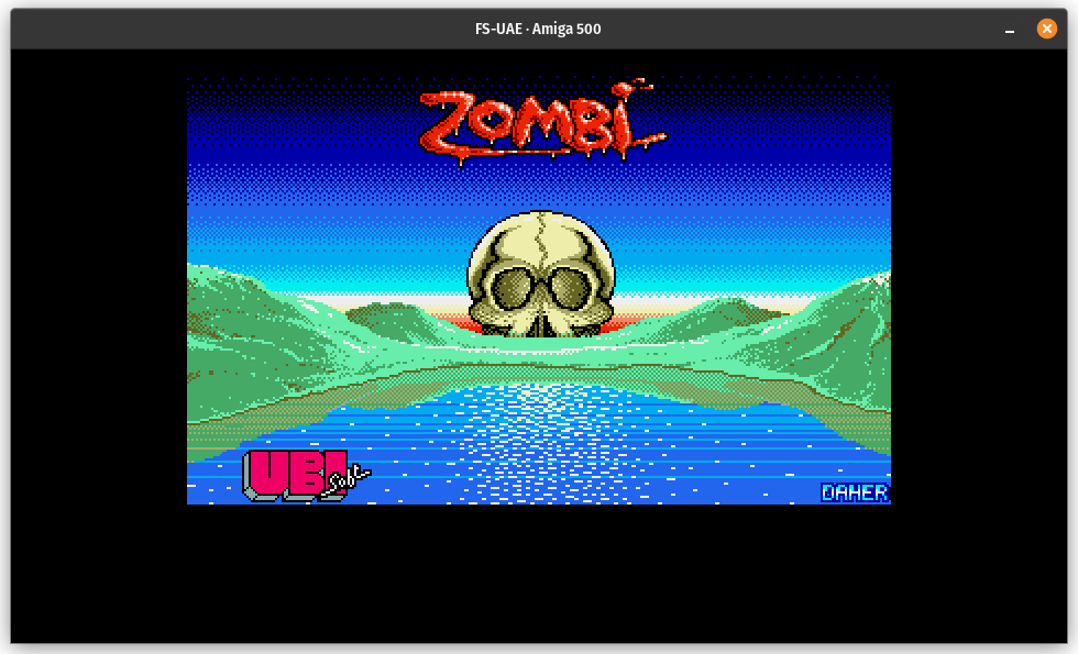 Zombi title screen - Amiga